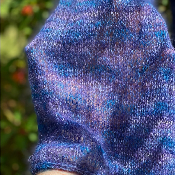 Hand Knit Sweater, Stranded Dyeworks Blue Rinse - Picture 3 of 3